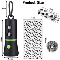 Mudder distributeur sacs crottes chien avec mousqueton clip, fixation rapide à la laisse.