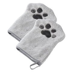 Muddi Pet gant microfibre patte, nettoyage précis et doux.