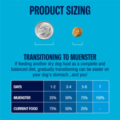 Muenster Ancient Grains Ocean Fish petites croquettes favorisant la mastication et la digestion.