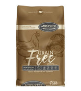 Muenster croquettes sans grains pour chien, poulet et dinde, idéale pour palais sensibles.