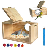 MUYG boîte-nid perruche transparente, vue générale pour observer les oiseaux sans déranger.