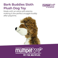Sloth Bark Buddies Multipet, peluche ultra douce pour jeu interactif