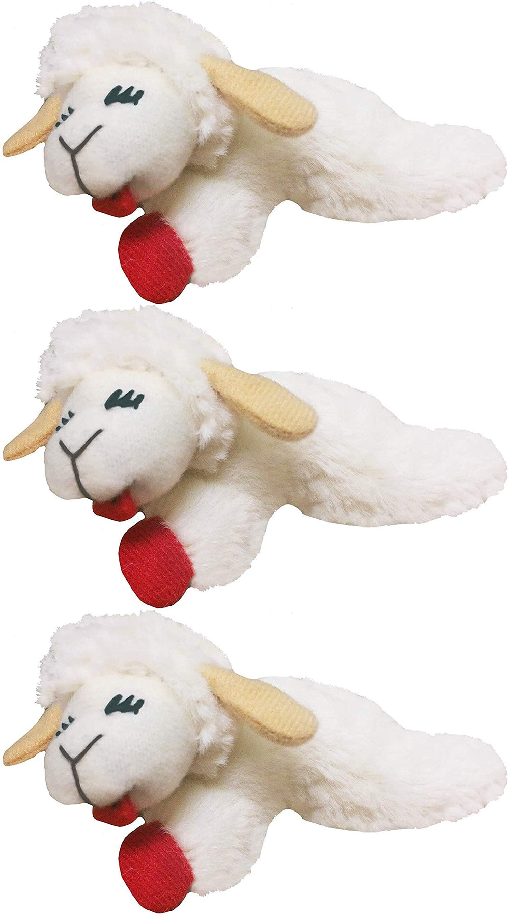 Multipet Lamb Chop chat, jouet petit lot de 3, idéal pour jeux et câlins