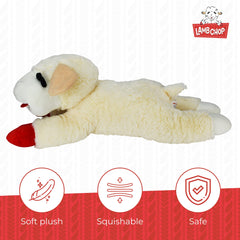 Multipet Lamb Chop côté du doudou, toucher doux et confortable.