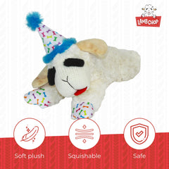 Lamb Chop Multipet avec sifflet intégré, stimulation ludique lors du jeu.