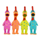 Jouet Multipet poulet à pois en latex, facile à nettoyer pour chiens