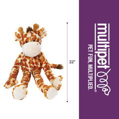 Multipet Swingin Safari Girafe — jouet peluche sécuritaire et durable