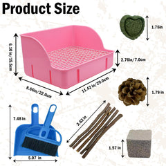 MUYG litière lapin, plastique-pp rose, robuste et durable.