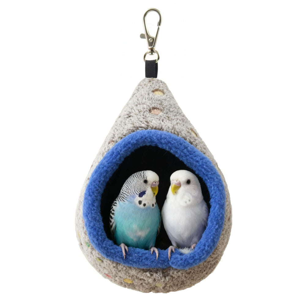MuYaoPet nid-hamac-oiseau-gris-ensemble: vue générale de l'abri.