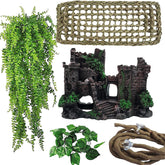 MUYG chateau-terrain reptile: decor realiste pour terrarium