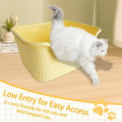 MUYG litière à entrée basse facilitant l'accès quotidien au chat.