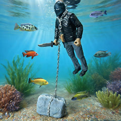 MWYZGmold decoration-flottante-poisson-realiste, point focal pour votre aquarium.