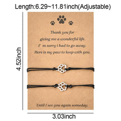 Bracelet MXXGMYJ empreinte-patte chien-chat détail, cadeau attentionné pour amoureux des animaux.