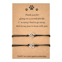 Bracelet MXXGMYJ avec empreinte de patte, symbole durable pour chaque jour.