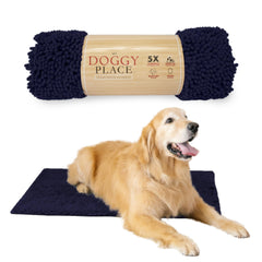 My Doggy Place tapis-boue bleu marine, grande absorption à l'entrée.