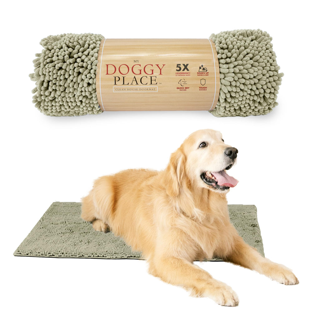 My Doggy Place tapis-boue grande taille 36x26: absorption élevée pour sols propres.