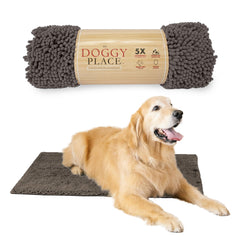 Tapis anti-boue My Doggy Place 36x26 ash, absorption élevée pour sols propres.