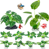 MyLifeUNIT Betta plante-soie-grand-base: décor sûr et stable pour l'aquarium.