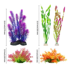 MyLifeUNIT plantes artificielles violettes pour aquarium, aspect élégant et pratique