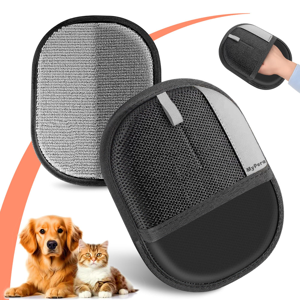 Gant MyPera anti-poils pour chat, idéal pour enlever rapidement les poils sur les textiles.