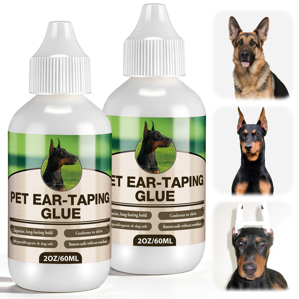 Mysora ciment liquide pour oreilles de chien, pack de deux bouteilles, pratique et économique.