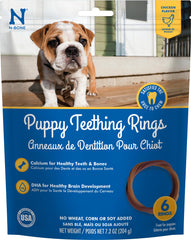 N-Bone chiot anneau dentition poulet lot six, pratique et facile à saisir.