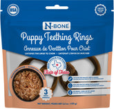 N-Bone anneaux dentaires chiots Texas pulled pork emballage — soulage les gencives lors de la mastication.