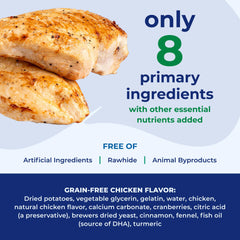 Anneaux N-Bone poulet avec calcium et DHA pour dents et os forts.