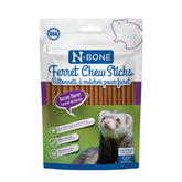 N-Bone Ferret Chew Sticks saveur bacon pour furets, plaisir durable et soutien des dents.