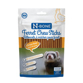 N-Bone Furet : bâtonnets dentaires saveur poulet, emballage pratique pour le choix rapide.