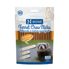 N-Bone Furet : bâtonnets dentaires saveur poulet, emballage pratique pour le choix rapide.