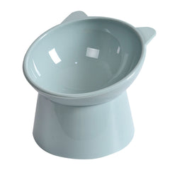 Bol NABOKIO Chat incline bleu, favorise alimentation centrée et répartition propre lors des repas.