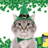 Chapeau Leprechaun vert NAMSAN pour animaux, prêt pour photos festives