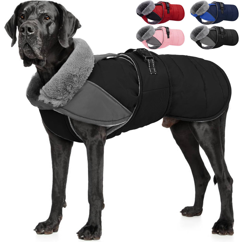 Manteau Nanaki pour grand chien, imperméable avec doublure polaire, idéal pour l'hiver.