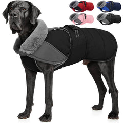 Manteau Nanaki pour grand chien, imperméable avec doublure polaire, idéal pour l'hiver.