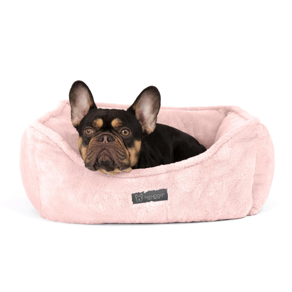 NANDOG lit nuage micropluche rose pour un repos doux et réconfortant.