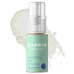 Naprim Naturals poudre apaisante chien, texture légère apaisant les démangeaisons.