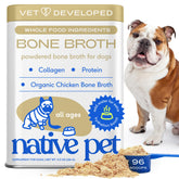Native Pet bouillon poulet en poudre, stimule l'appétit des chiens et chats.