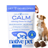 Bouteille Native Pet, friandises apaisantes XL pour chiens.