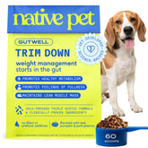 Native Pet GutWell Trim Down emballage prêt à l’emploi, dosage facile.