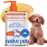 Native Pet huile saumon alaskan bouteille: soutien peau et pelage sains.