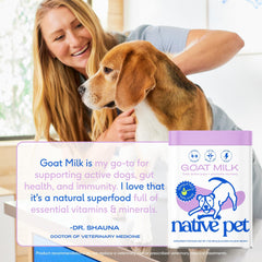 Native Pet Lait de chèvre en poudre: hydratation naturelle pour tout repas