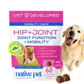 Native Pet Mobility Care: bouchées pour soutenir les hanches et la mobilité canine.