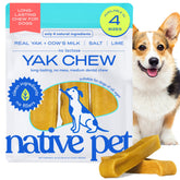 Native Pet yak cheese Himalayan, bâtonnet dentaire durable, améliore l'hygiène bucco-dentaire.