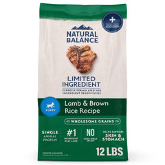 Natural Balance agneau premier ingrédient chiot croquettes soutient les muscles