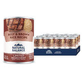 Natural Balance boeuf-riz pate 13oz - conserve prête à servir pour chien.