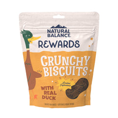 Natural Balance Canard — biscuits croquants sans céréales, pour chiens actifs.