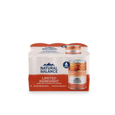 Natural Balance conserve pour chien, saumon et patate douce, repas appétissant et équilibré.