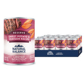 Natural Balance patate douce et venaison, boîte 13oz, soutien digestif potentiel.