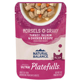 Platefulls Natural Balance, sachets 3oz, dinde-saumon-poulet, portions faciles à servir.
